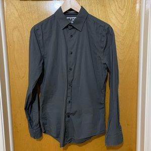 Express Men’s (size S) Grey Fitted Dress Shirt